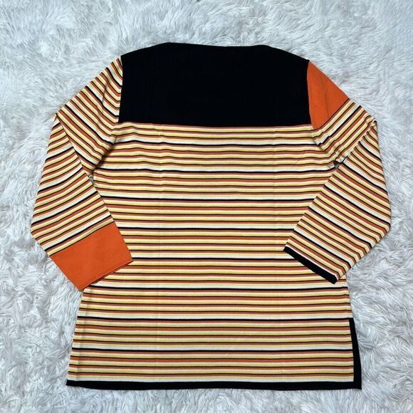 Escada Magaretha Ley Sweater Womens Size 40 Lightweight Pullover Stripe Stretch - Picture 9 of 9